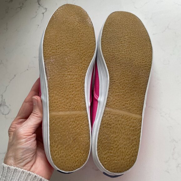 Keds Casual Canvas Dream Foam Lace Up Lo Cut Sneakers Bold Pink + White Sz 9 - Picture 7 of 11
